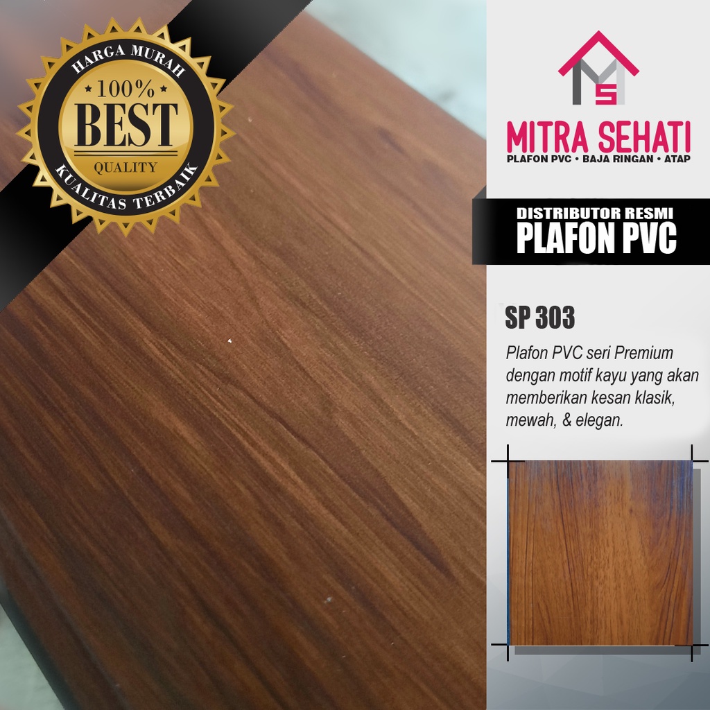 Plafon PVC motif kayu premium series
