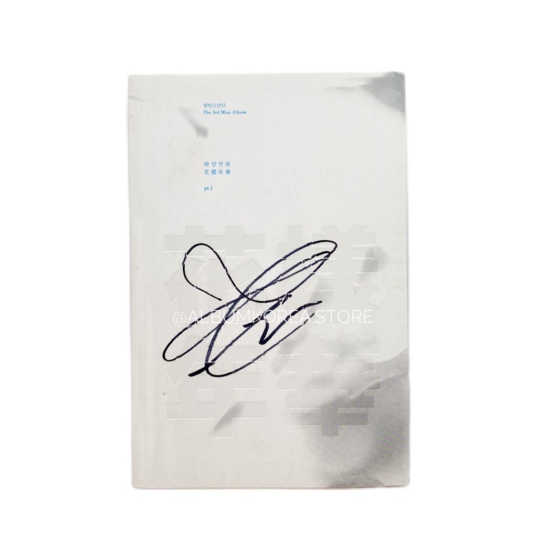 READY STOCK / OFFICIAL RARE BTS HYYH Pt. 1 WHITE AUTHENTIC V TAEHYUNG SIGNED ALBUM