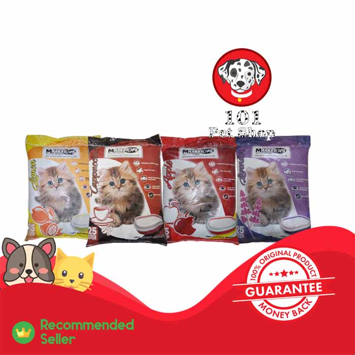 PASIR KUCING GUMPAL WANGI MARKOTOPS 25L=20KG KHUSUS EKSPEDISI