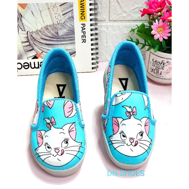 Sepatu Anak Perempuan lucu motif Marry Biru