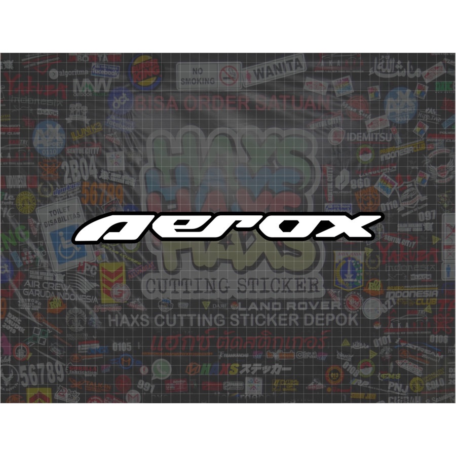 Cutting Sticker Aerox 2 Warna Ukuran 33 Cm Untuk Motor