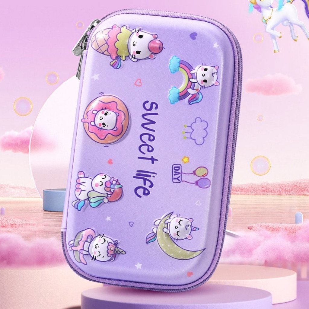 [MONA] Kotak Pensil Jumbo Motif Timbul 6D Karakter Lucu Kualitas Import Premium -M0201