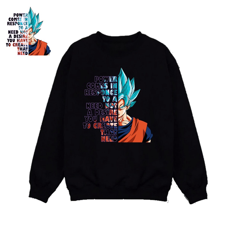 Sweater anime dragonball Goku power comes in