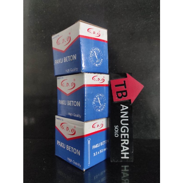 PAKU BETON 5cm GDO (1DUZ) • Paku beton Hitam