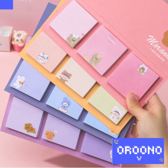 

oroono - Sticky notes Morandi Memo tempel animal set note/cute sticky notes/study/stationary/sticker