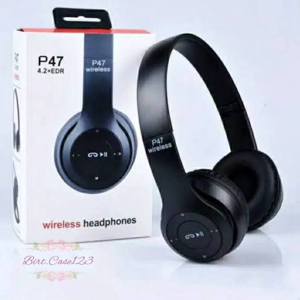 HEADPHONE BLUETOOTH P47 Headset Bando Gaming Lipat Wireless Audio Stereo Super Bass 5.0 EDR Travel BC6706