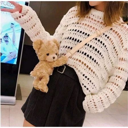 Tas Boneka YUMI Tas Beruang Boneka Merangkul Tas Lucu Tas Korea COD