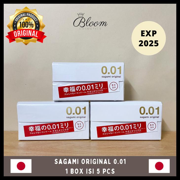 Kondom Sagami 0.01 001 Isi 5 Pcs Original Japan Kode 481