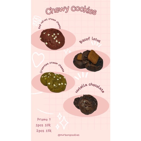 

Cookies / chewy cookies / soft baked cookies / cookies premium