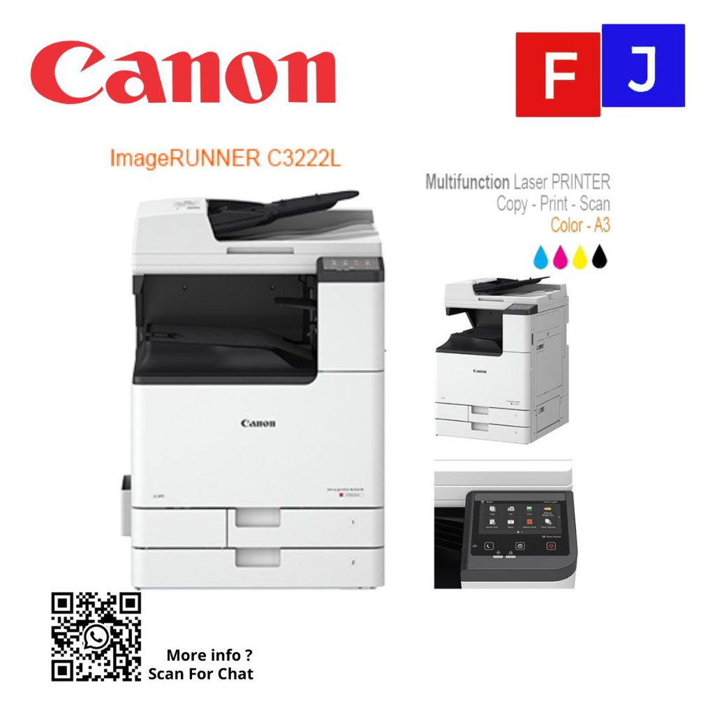 Mesin Fotocopy Warna Canon IR C3222L DADF Ukuran Kertas A3 A4 GARANSI RESMI
