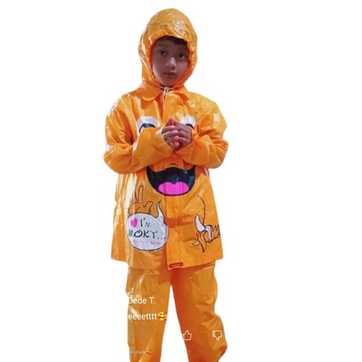 Jas Hujan Anak 4-7 Tahun Setelan Jaket Celana Laki laki &amp; Perempuan