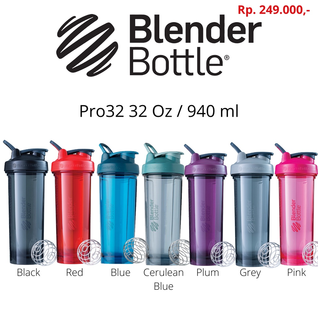 BlenderBottle Pro Shaker Bottle Pro Series Tritan Anti Stain and Odor