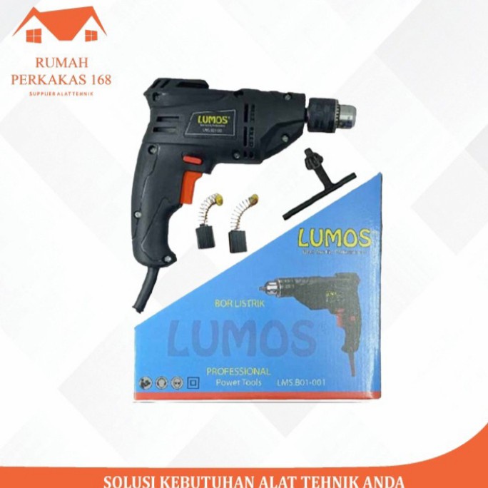 MESIN BOR LISTRIK LUMOS 10MM BOLAK BALIK