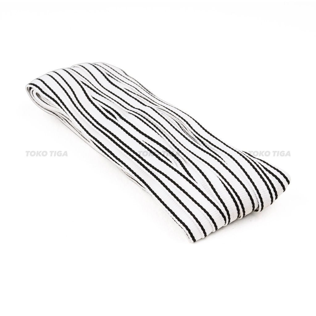 Pita Webbing Strip Garis 2 / Tali Bisban Lebar 1 cm (20 Meter)