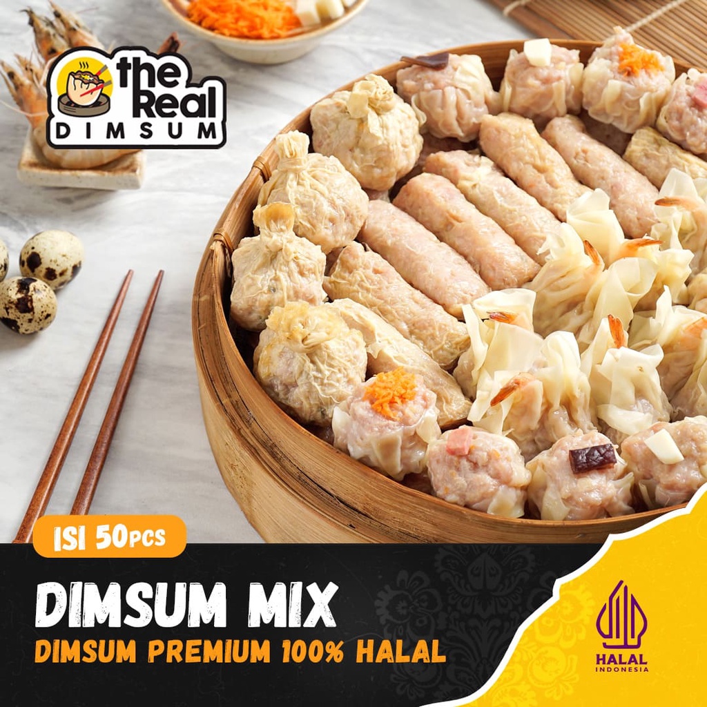 

Dimsum Beku Campur Mix Halal Isi 50pcs