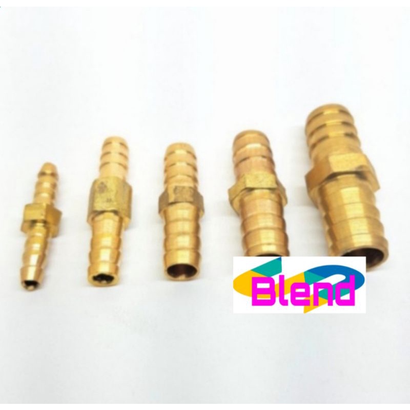 13 mm Cabang Lurus 1/2 inch KUNINGAN Sambungan 2 Selang Gas/Air