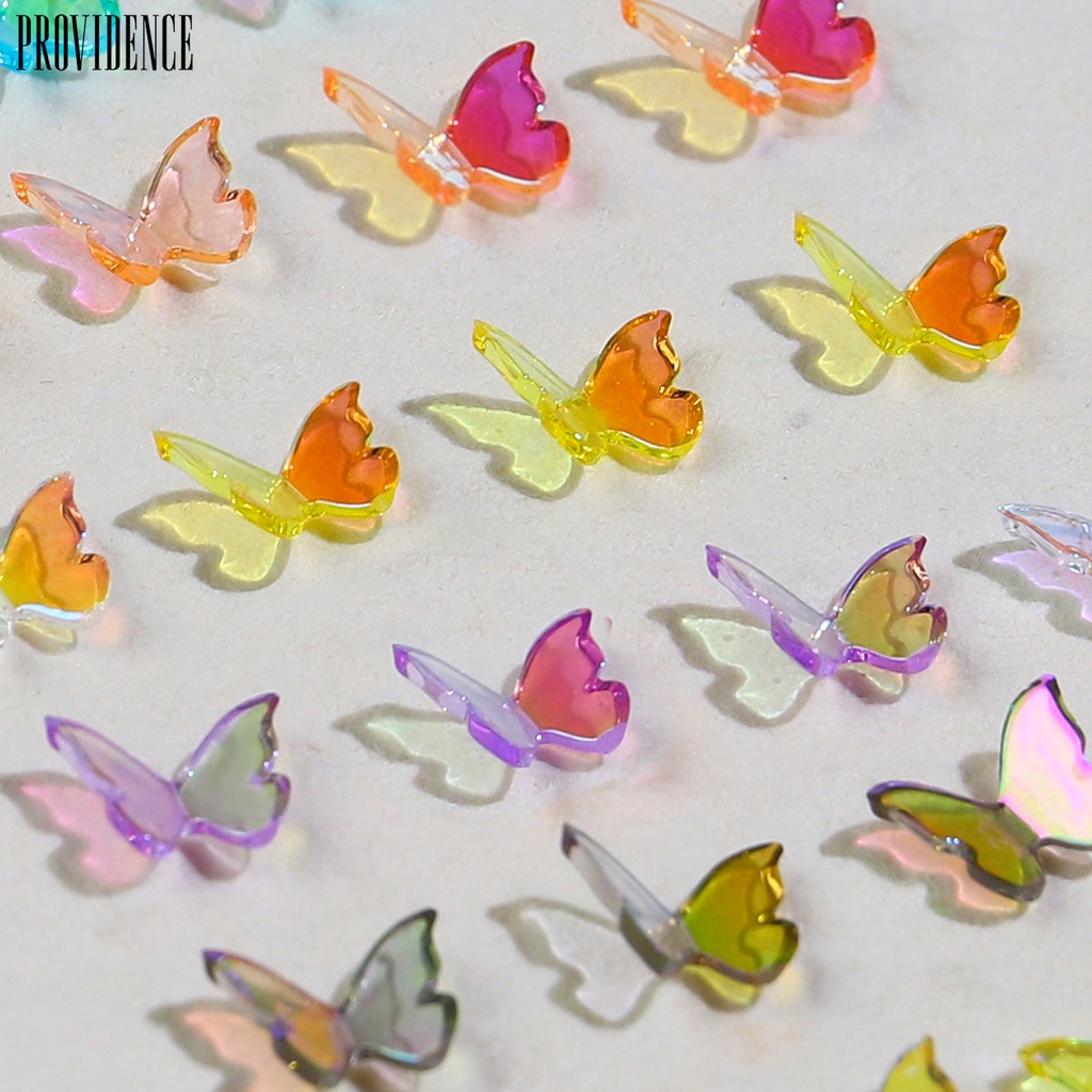 24pcs Ornamen Kupu-Kupu Aurora Tiga Dimensi Untuk Lukisan Kuku butterfly