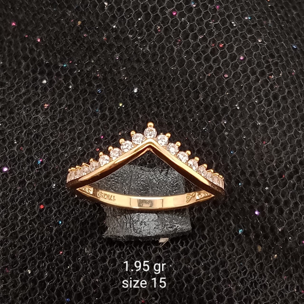 Cincin emas 17K - 1.95 gr kadar 750 - 3793