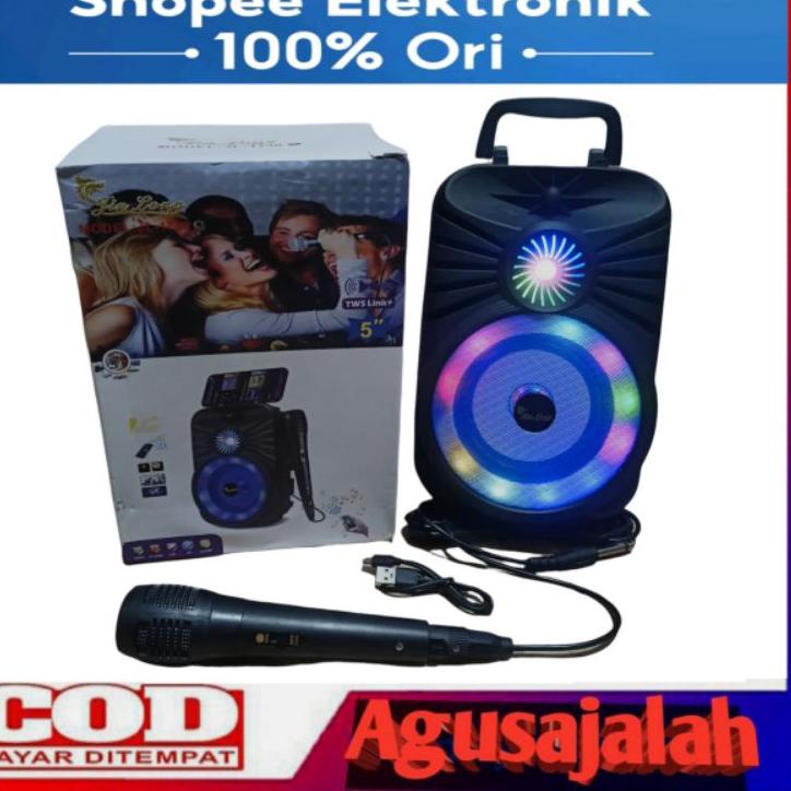 Star seller--✅cod speaker bluetooth karoke geratis mic kabel jinlong 1730 donut /// fleco f-A200