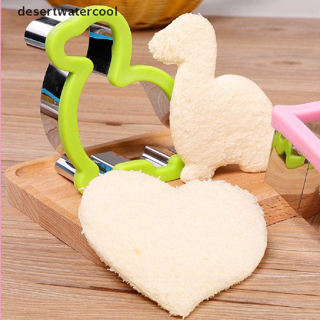 1 Pc Cetakan Pemotong Sandwich / Biskuit Bentuk Hewan Dinosaurus Butterfly Heart Bahan Stainless Steel Untuk Anak