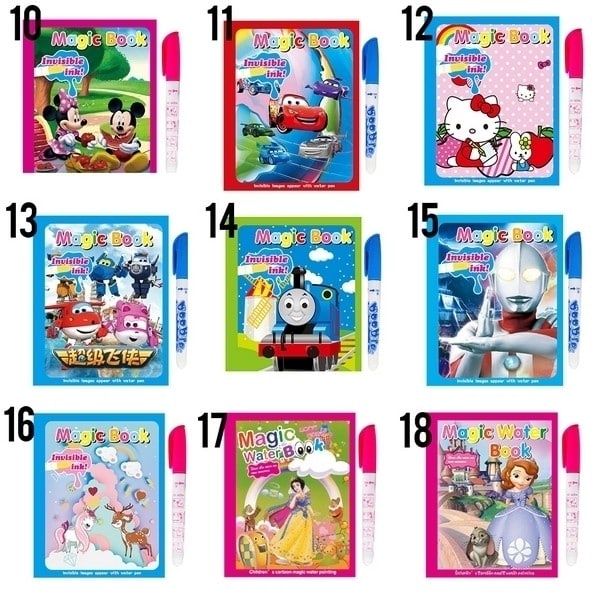 LID1034 - MAGIC WATER BOOK / BUKU MEWARNAI MAGIC PEN