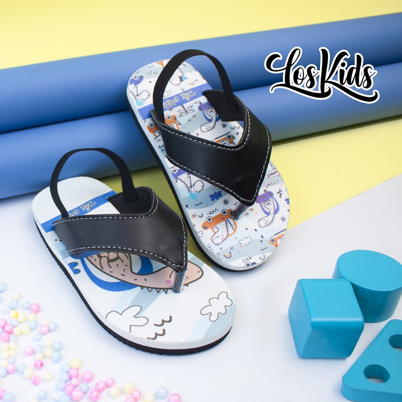 BAYAR DITEMPAT Sandal Anak Dino / Sandal Anak Laki Laki / Sandal Jepit Anak Ringan / Sandal Baru / BLUE DINO