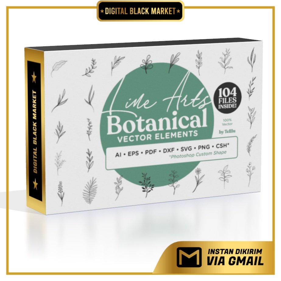 Line Art Botanical Vector Elements