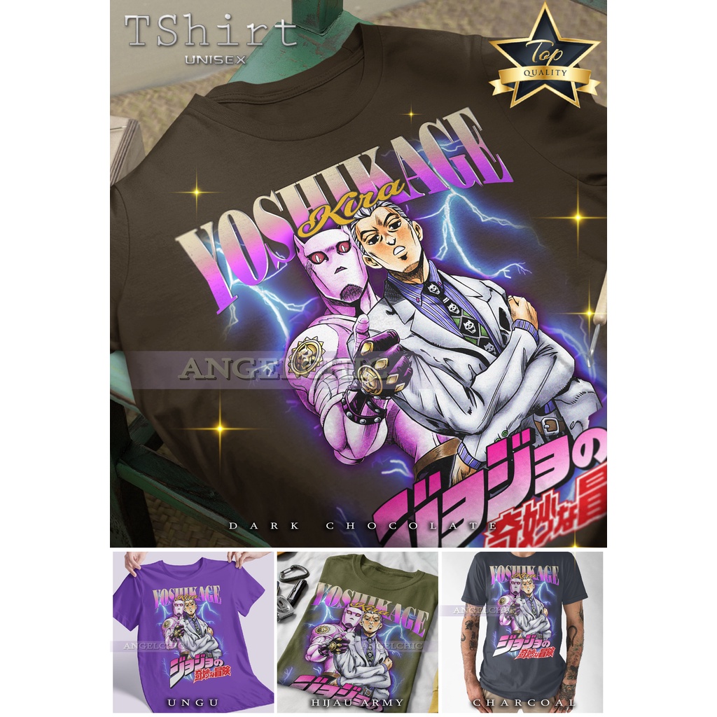 BAJU YOSHIKAGE KIRA Unisex Bootleg Tee Kaos Premium Vintage Retro