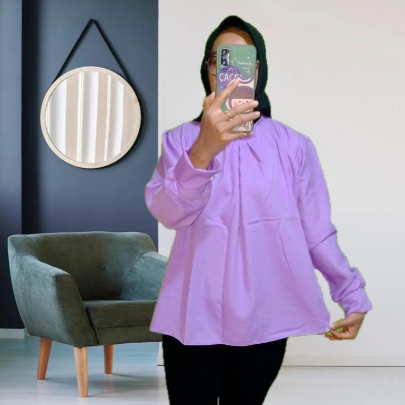 ATASAN WANITA MUTIA BLOUSE WANITA WARNA TERBARU KEKINIAN FASHION MUSLIM