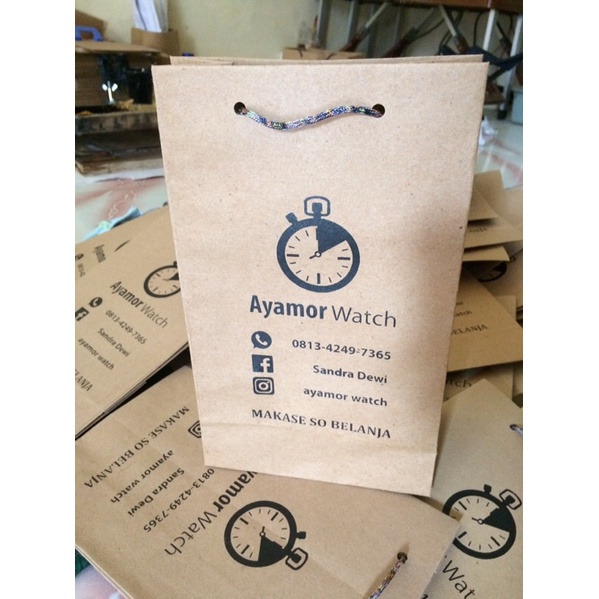 

Paperbag Coklat Polos ukuran12x3x22