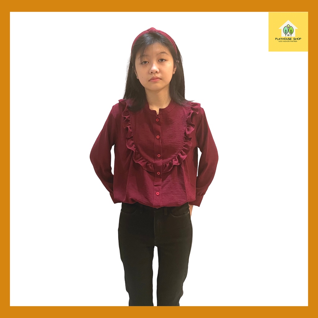 Play House - Kemeja Fashion Blouse Kids Anak Perempuan Umur 6-15 Tahun