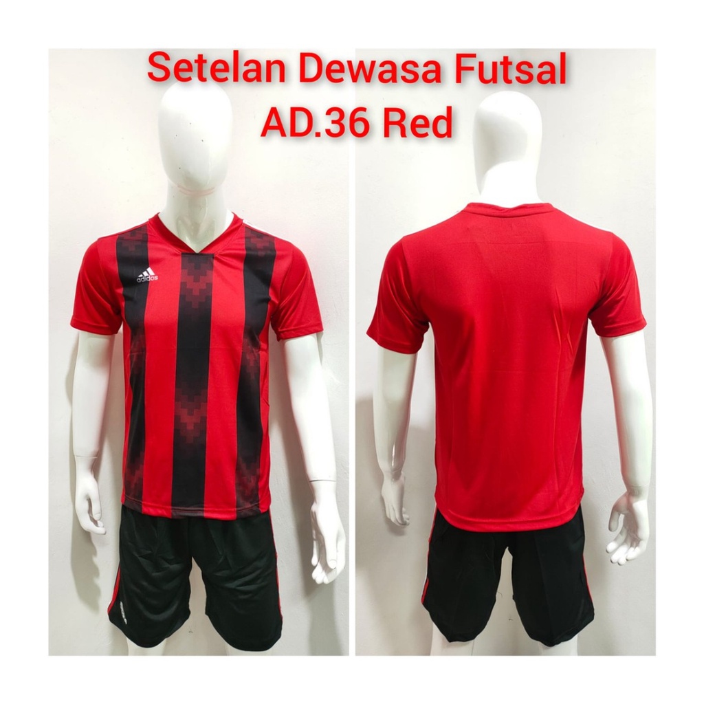 jersey futsal pria kaos sepak bola baju dan celana setelan wanita dewasa t-shirt outfit seragam jarsey kostum olahraga pakaian apparel print sport jersy soccer casual jersi suit AD36 merah
