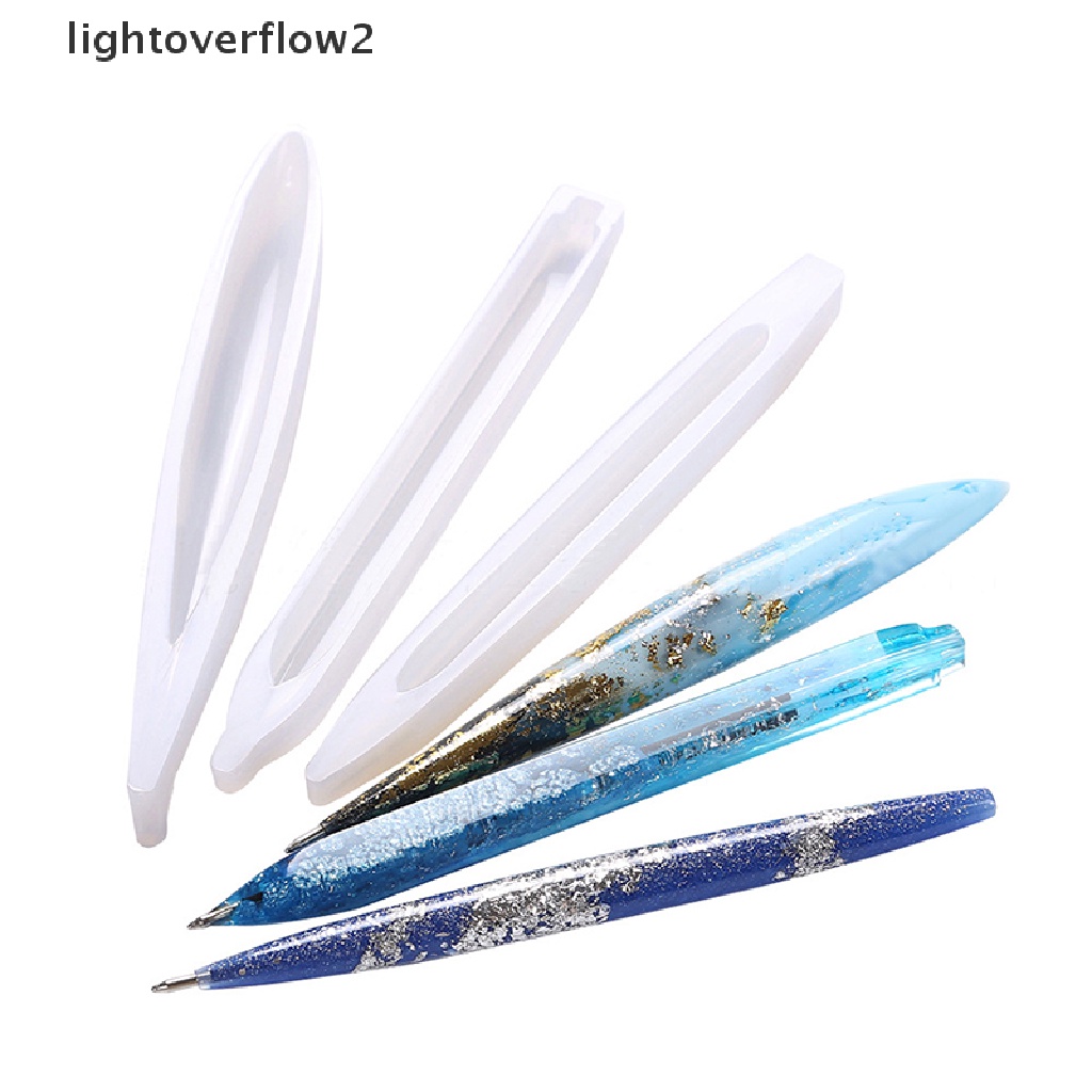 (lightoverflow2) Cetakan Pena / Pulpen Bahan Silikon Resin Untuk Kerajinan Tangan DIY