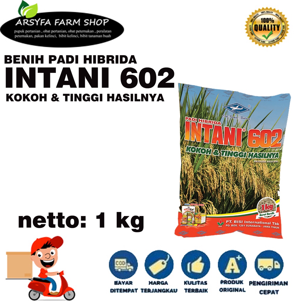 Benih Padi Hibrida INTANI 602 1 Kg