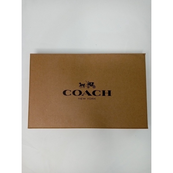 [ORIGINAL 100%] Coach Box Only Men Wallet Set With Card Wallet/Box Dompet Set Pria - Brown