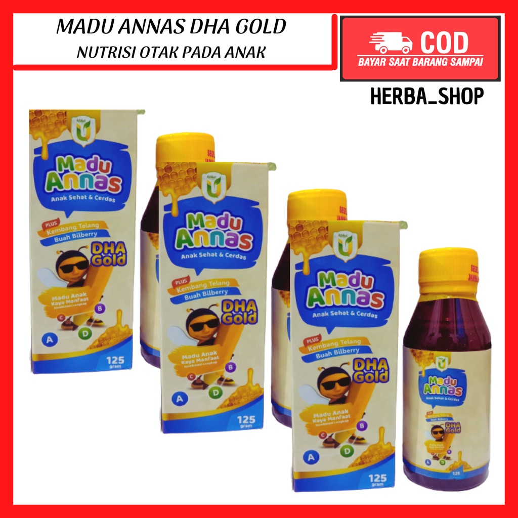 PAKET 3 BOTOL Madu Nafsu Makan-Madu Anak Cerdas Gold