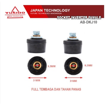 DIJAMIN ORI!! YUKIDO JAPAN Kabel Konektor Male Connector Las 10 - 25 mm bisa untuk semua merk Mesin Las