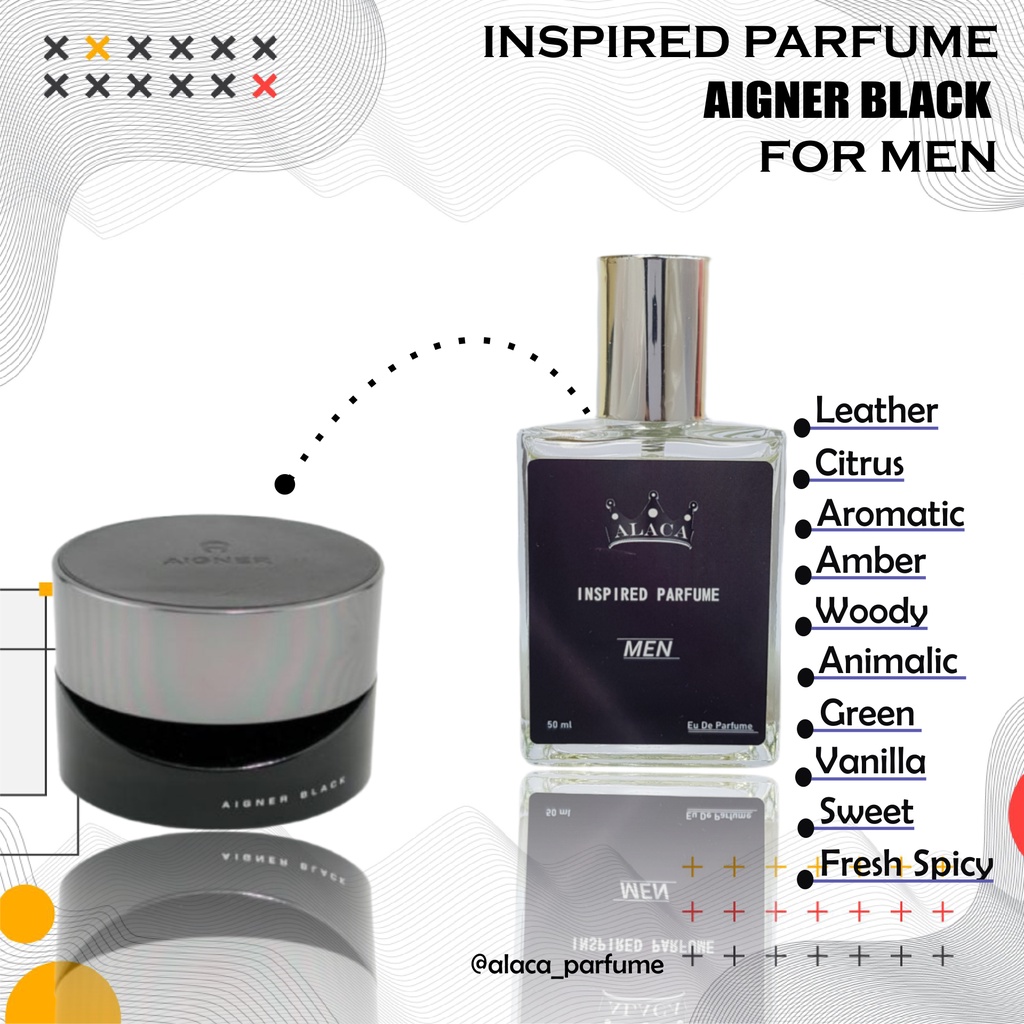 Alaca Parfume Parfum Farfum Aigner Black Pria Cowok Laki Laki