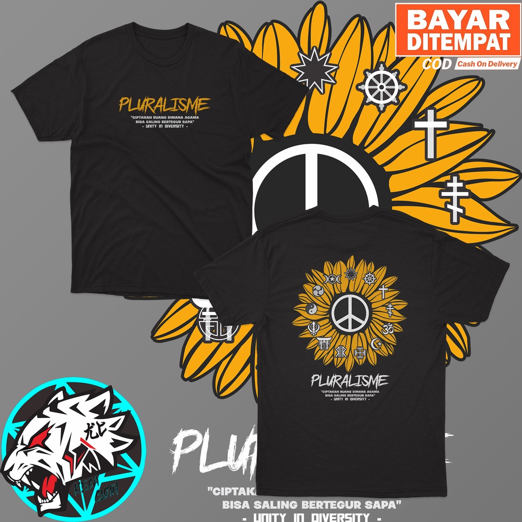 KAOS PLURALISME UNITY IN DIVERSITY BIG SIZE JUMBO KAOS DISTRO PRIA WANITA
