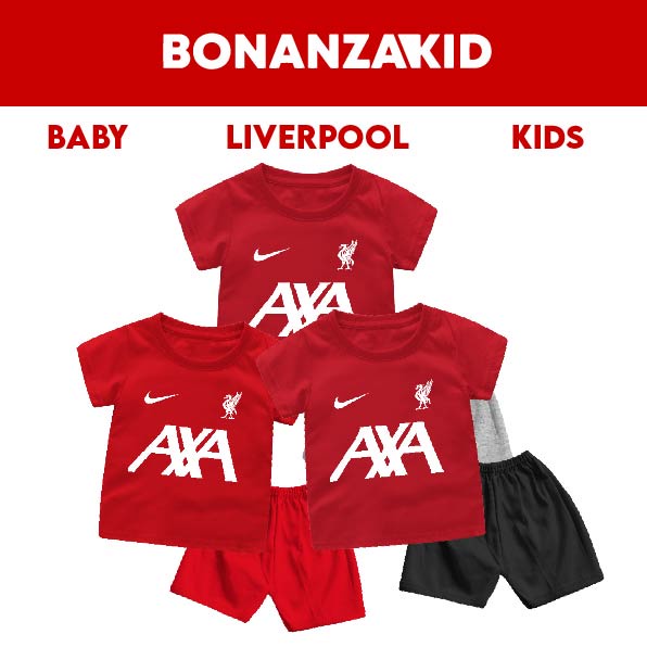 Baju Bola Anak Laki Laki Setelan Bola Anak Laki Laki Liverpool Usia 6 Bulan Sampai 8 Tahun Bahan Katun Combed 30s