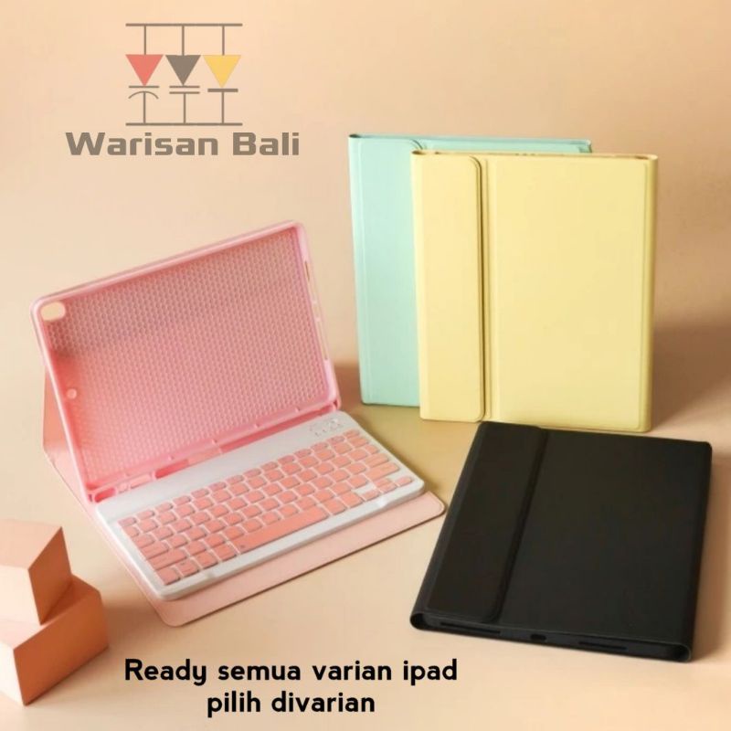 Cover case plus keyboard SEMUA VARIAN IPAD APPLE Ipad Air 6 M2 11&quot; &amp; 13&quot; / Ipad Air 5 M1 10,9&quot; / Ipad 10, Ipad 9, 8, 10,2&quot; / Ipad Pro 11&quot; M4, M2, M1 / Ipad Pro 12,9&quot; M1, M2 / Ipad Pro 13&quot; M4 / Ipad Mini 7, Mini 6