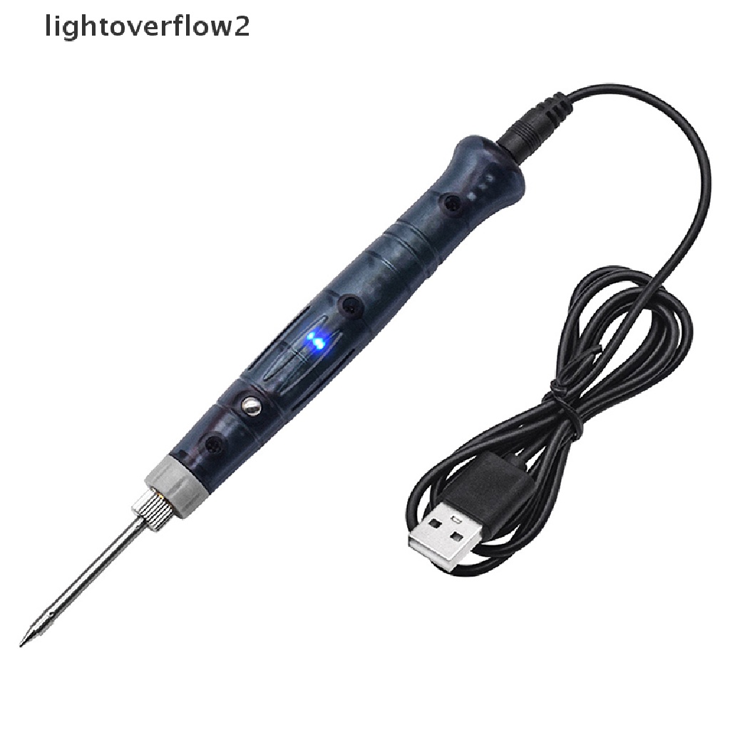 (lightoverflow2) Alat Bantu Pendengaran Besi Solder Elektrik Usb Dengan Lampu Indikator