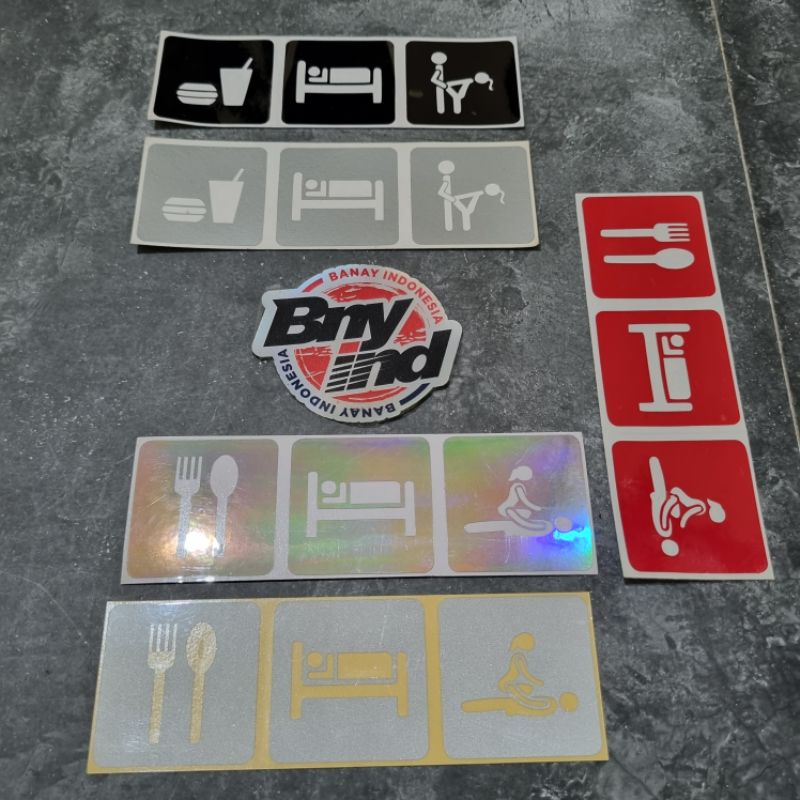 STICKER STIKER EAT SLEEP CUTTING