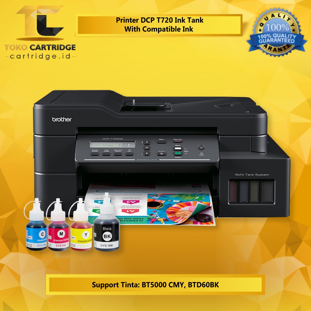 Printer Brothr DCP-T720 T720dw Wireless All-in-One New Plus Tinta Original Resmi