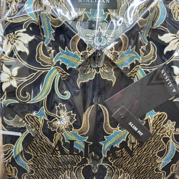 batik Kemeja Batik Alisan Printing Lengan Pendek size 16 motif B wanita sarimbit motif couple pria modern M1B5