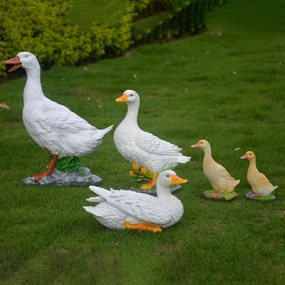 [Elegan] Dekorasi Taman Kualitas Lucu Untuk Outdoor Patung Bebek Manusia Hidup Simulasi Pemandangan Taman Bebek