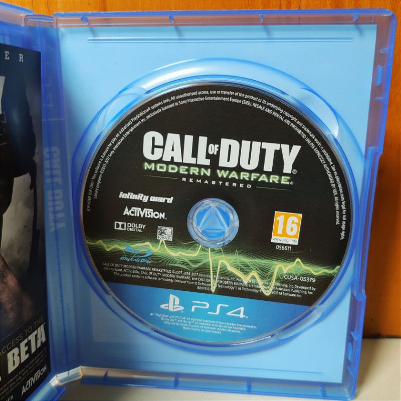 Call of Duty Modern Warfare Remastered PS4 Kaset COD Modernwarfare Playstation PS 4 5 CD BD Game Games perang tembak tembakan mainan gim ps4 ps5 callofduty moderen warfar warfer ww2 wwii world war black ops 2 3 4 iii cold cal duti ps5 moderen