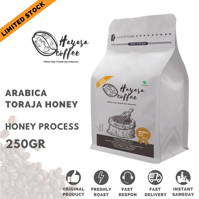 

Kopi Arabika Toraja Sapan HONEY 250gr (Limited Stock)