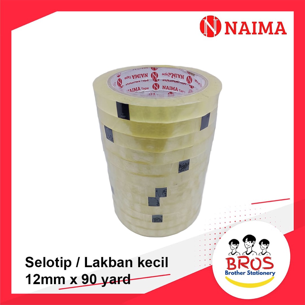

(12pcs) Selotip 12 MM x 90 Yard - ISOLASI Solatip Kecil 1/2 Inch x 90 Yard JunDW