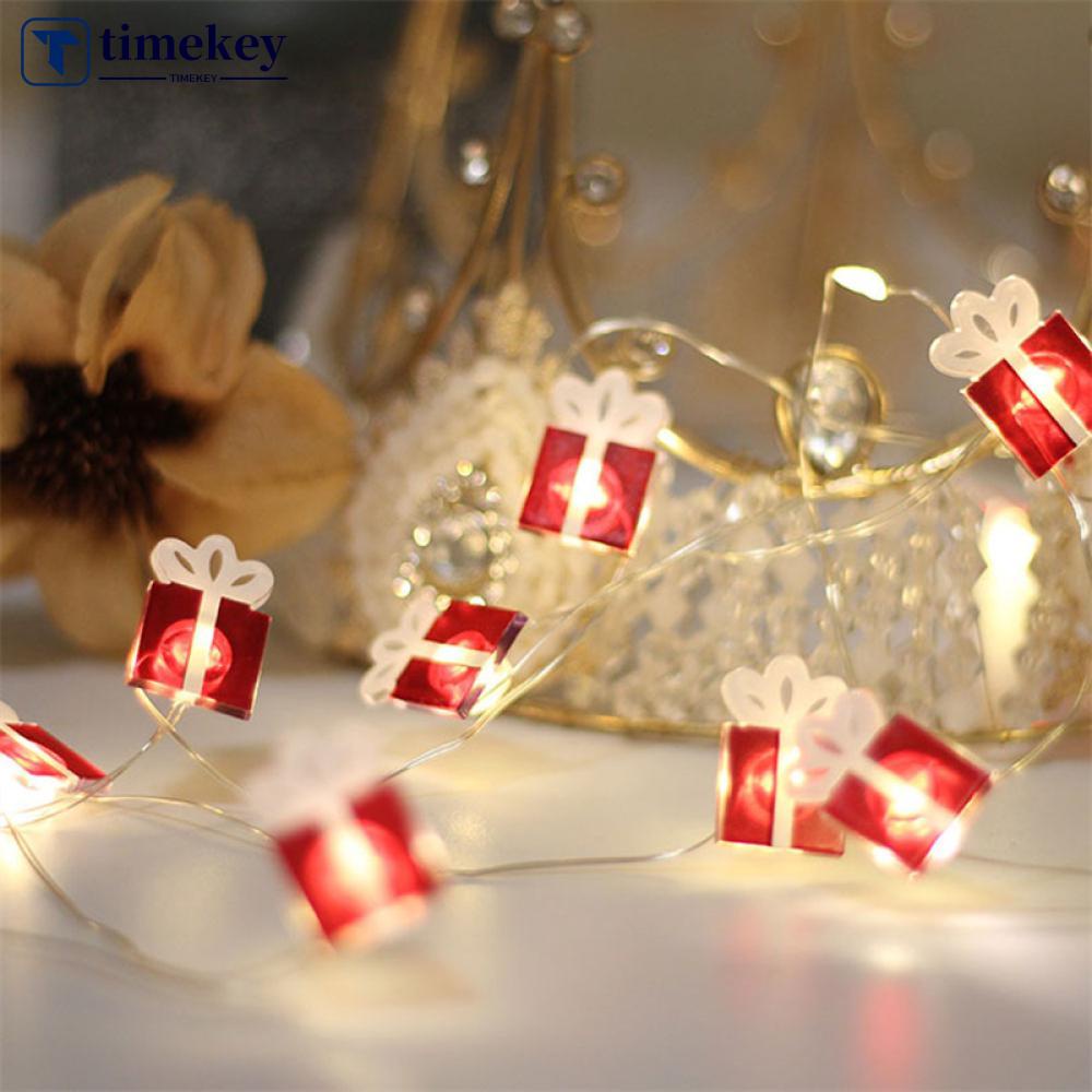 Timekey Lampu String Desain Santa Claus Untuk Dekorasi Pohon Natal H5K8